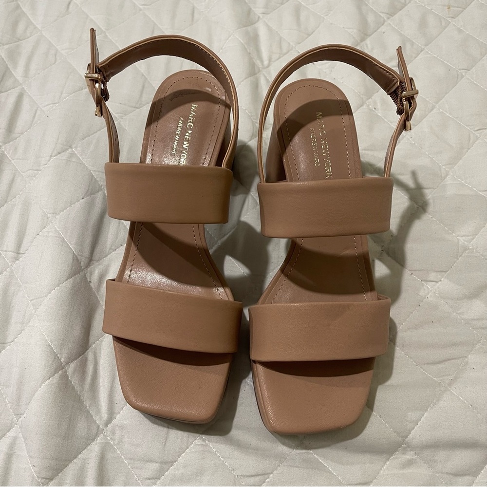 Marc New York Tan Minimalist heels